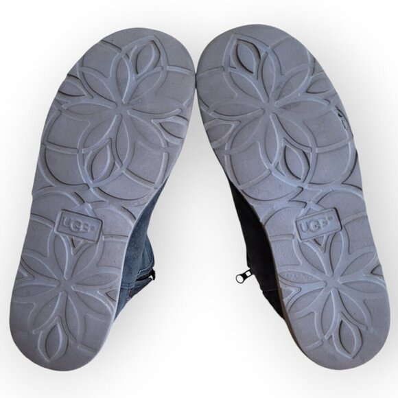 UGG Abree Short II Women’s Charcoal Sheepskin Winter Boots — Size 7 (EUC) - Picture 9 of 14